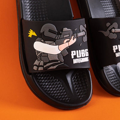 Dámske šľapky čiernej gumy - obuv