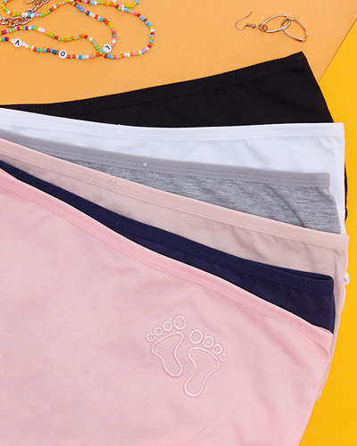 Dámske bavlnené nohavičky súprava 6 / bal - Spodná bielizeň