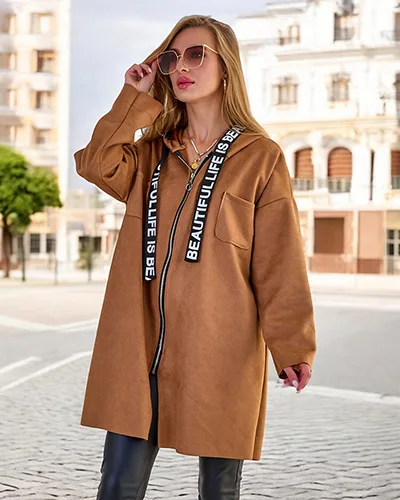 Royalfashion Dámska bunda pod kolená