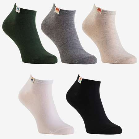 5 farebných pánskych členkových ponožiek / balenie - ponožky