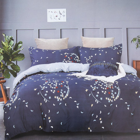 Bavlnená posteľná bielizeň s hviezdičkami sada 160x200 4 diely - Posteľná bielizeň