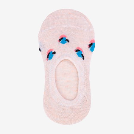Béžové detské ponožky s farebnou potlačou - Ponožky