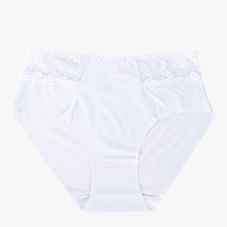 Biele čipkované nohavičky PLUS SIZE pre ženy - Spodná bielizeň