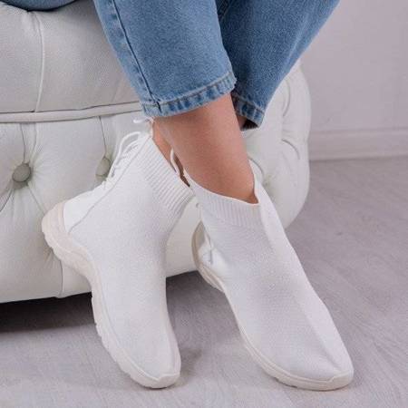 Bílá sportovní obuv s ponožkou Fujion - obuv 1