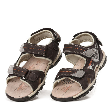 Chłopięce sandały w kolorze brązowym Nathan - Obuwie
