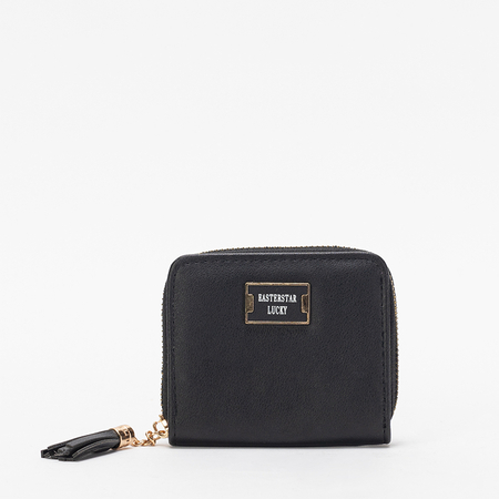 Čierna malá dámska peňaženka s príveskom na kľúče - Doplnky