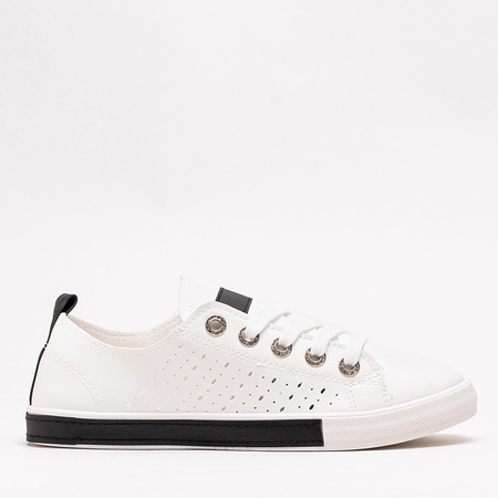 Čierne a biele prelamované tenisky Andreie - obuv
