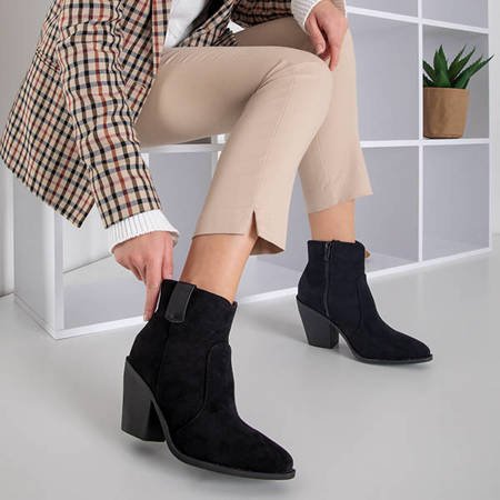 Čierne dámske kovbojské topánky Cliona - Obuv