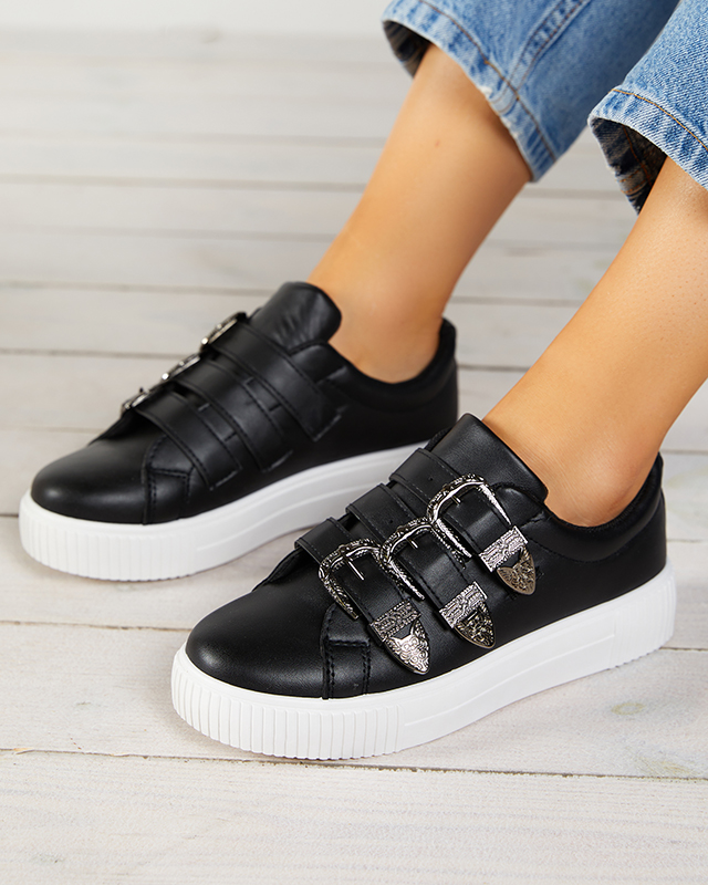 Čierne dámske športové topánky z ekokože Puvo- Footwear
