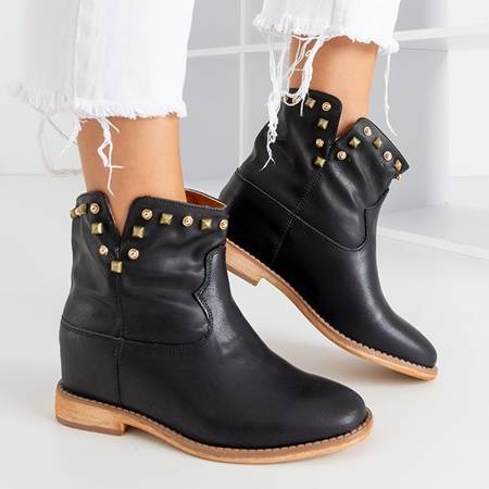 Čierne kovbojské topánky v čiernej farbe Brenda - Obuv
