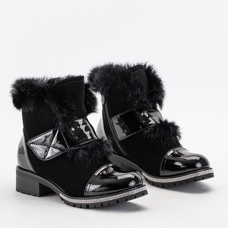 Čierne zateplené dámske čižmy značky Noterla - Footwear
