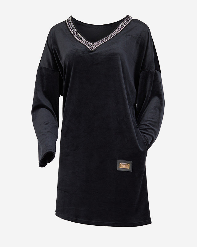 Dámska tunika s kubickými zirkónmi čiernej farby - Oblečenie