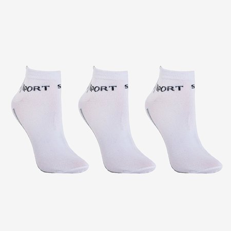 Dámske biele ponožky 3 / balenie - Ponožky