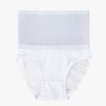 Dámske biele tvarujúce nohavičky PLUS SIZE - Spodná bielizeň