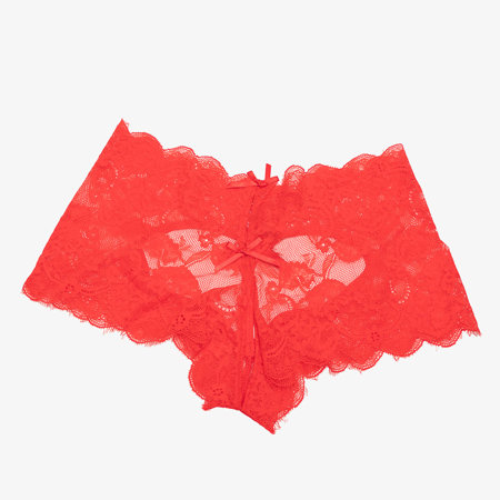 Dámske červené čipkované boxerky PLUS SIZE - Spodná bielizeň
