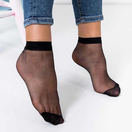 Dámske čierne členkové ponožky 10 / balenie - Ponožky