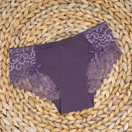 Dámske fialové čipkované nohavičky - Spodná bielizeň