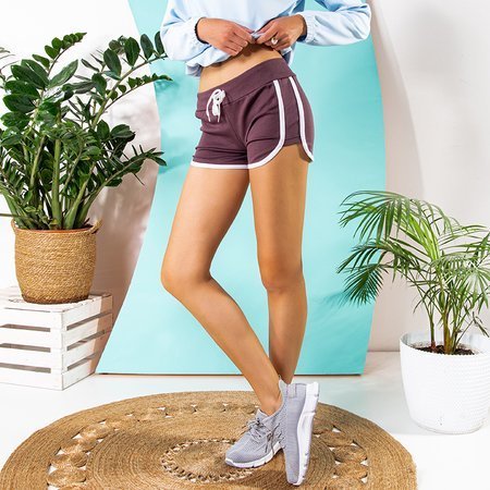 Dámske fialové športové šortky - Oblečenie