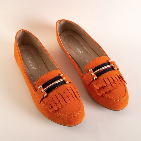 Dámske mokasíny Morisa s oranžovými strapcami - obuv