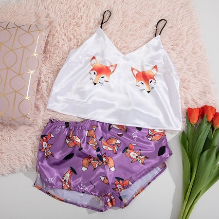 Dámske pyžamo fialovej líšky - Oblečenie