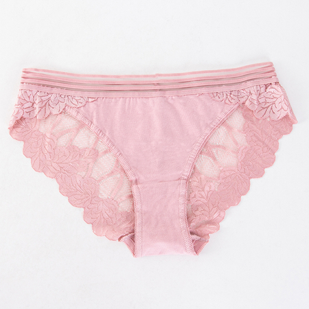 Dámske ružové čipkované nohavičky - Spodná bielizeň