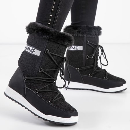 Dámske zateplené snehové topánky Columbita Black - topánky
