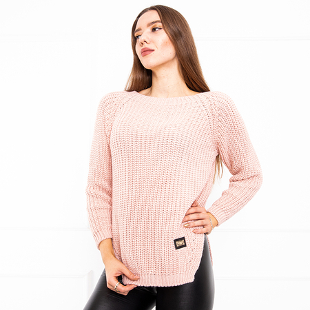 Dámsky ružový sveter - Oblečenie
