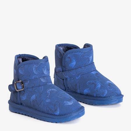 Detské tmavomodré snehové topánky s prackou Jereni - Obuv