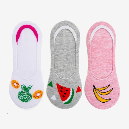Farebné dámske ponožky 3 / balenie - Ponožky