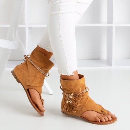 Hnedé sandále so zvrškom Semara - Obuv