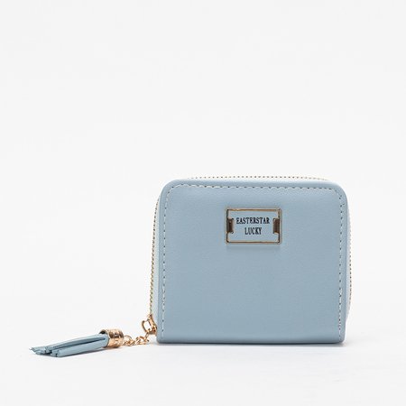 Modrá malá dámska peňaženka s príveskom na kľúče - Doplnky
