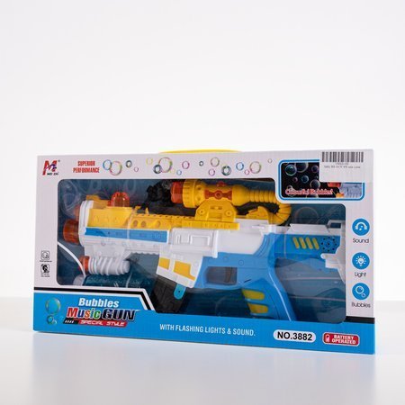 Modrá pištoľ na mydlové bubliny - Hračky