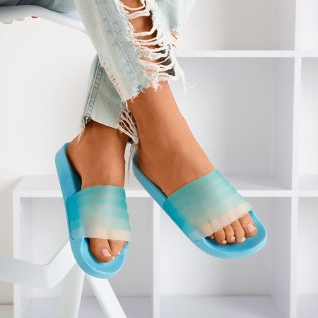 Modré gumové papuče Nalina - Obuv