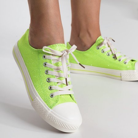Neonovo zelené dámske tenisky Fatuv - obuv