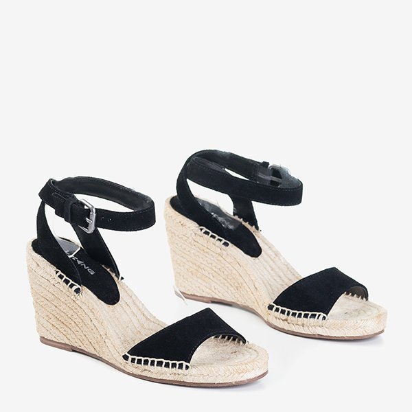 OUTLET Čierne dámske klinové sandále značky Rolda - Footwear