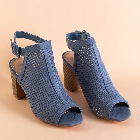 OUTLET Modré dámske prelamované sandále na postave Zira - Obuv