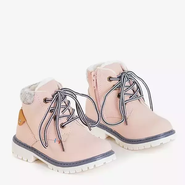 OUTLET Ružové dievčenské teplé Tiptop topánky - topánky