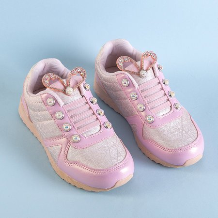Ružová detská športová obuv s dekoráciami Demiak - Obuv