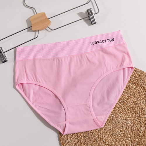 Ružové dámske bavlnené nohavičky v prevedení PLUS SIZE - Spodné prádlo