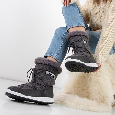 Šedé dámske zateplené snehové topánky Columbila - topánky