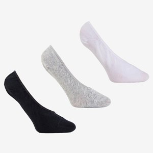 3 farebné dámske ponožky / balenie - ponožky