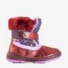 Apawa maroon detské snehové topánky - Obuv