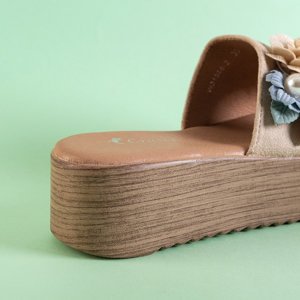 Azriel béžové dámske sandále na platforme - Obuv