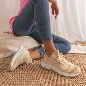 Béžové a biele športové topánky Cishe pre ženy - Obuv