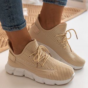 Béžové a biele športové topánky Cishe pre ženy - Obuv