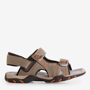 Béžové chlapčenské sandále na suchý zips Mediu - Obuv