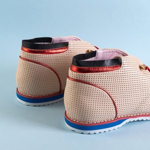 Béžové dámske topánky s prelamovaným zvrškom Lydie - Obuv