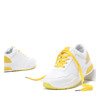 Białe sportowe buty z żółtymi wstawkami Rothina - Obuwie
