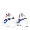Biało - niebieskie buty sportowe na wyższej podeszwie Milkmade - Obuwie