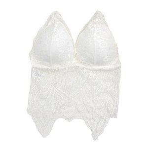 Biela čipkovaná podprsenka bralette - Spodné prádlo